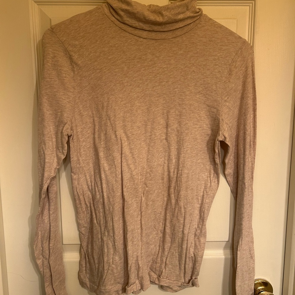 J. Crew Oatmeal Tissue Turtleneck, Large
